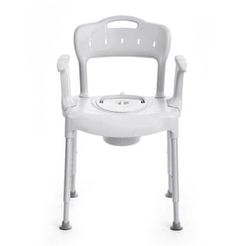 ETAC Etac Swift Commode - toaletni stol (večfunkcijski) z odstranljivimi nasloni za roke in hrbtom (160 kg) - brez mehkih blazinic