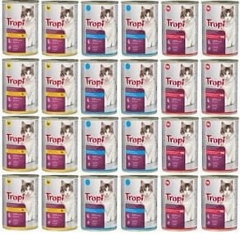 shumee TROPI mokra hrana za mačke MEŠANICA OKUSOV 24 kom x 415g konzerva mačka