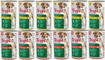 shumee TROPI mokra hrana 1250g MEŠANICA OKUSOV za pse 12 kos.