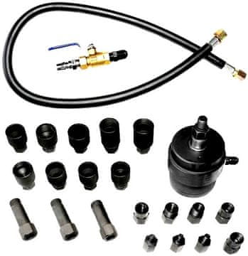 shumee 23kos PNEVMATSKI SNEMALNIK ZA INJEKTORJE Z ADAPTERJI BOSCH SIEMENS DENSO DELPHI