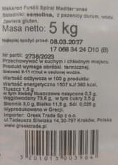 shumee Spiralne testenine Mediteranea FUSILLI 5 kg