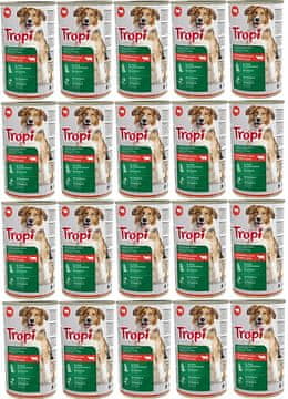 shumee TROPI mokra pasja hrana z govedino v omaki 415 g x 20 kos BEEF dog