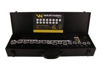 shumee Set 3/4 nasadnih ključev z odporno ragljo in 17-delnim zglobnim ročajem Waryński