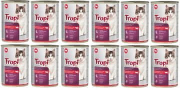 shumee Mokra mačja hrana z govedino TROPI 415 g x 12 kos BEEF