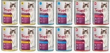 shumee TROPI mokra hrana za mačke MEŠANICA OKUSOV 12 kos x 415g konzerva mačka