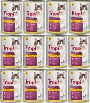 shumee Mokra mačja hrana s perutnino TROPI 415 g x 12 kos POULTRY CAT