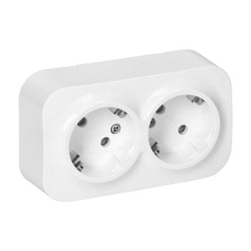 shumee Dvojna vtičnica ToDo 2x2P+Z, 16A/230VAC, IP20, Schuko, bela, 10 kosov