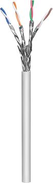 MicroConnect S/FTP CAT6a 100m siv, LSZH, AWG 26/7, CU, fleksibilen podatkovni/patch kabel, nezaključen, za notranjo uporabo, KAB031-100