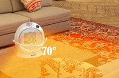 shumee VENTILATOR GRELNIK 1500W ROTACIJSKI KERAMIČNI TERMOSTAT BEL TIHI MOBILNI