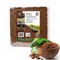 shumee Substrat iz šotnih briketov BioCoco, kokosova vlakna, briketi iz kokosove šote 5 kg 65 l za terarij
