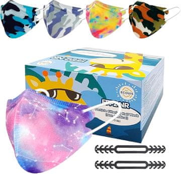 shumee 250x ZAŠČITNE MASKE VEČBARVNE 5 DIZAJNOV 5 PLASTI CE ELASTIKA FFP2 + TRAKOVI