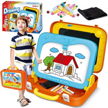 shumee Zložljiva risalna tabla, kovček, pribor, kreda