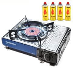 shumee Keramični plinski turistični štedilnik 1,65kw + 4xplin TIROSS TS-266-g4