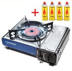 shumee Keramični plinski turistični štedilnik 1,65kw + 4xplin TIROSS TS-266-g4