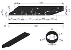 shumee Dolgi desni drsnik, borovo jeklo Kuhn, WARYŃSKI