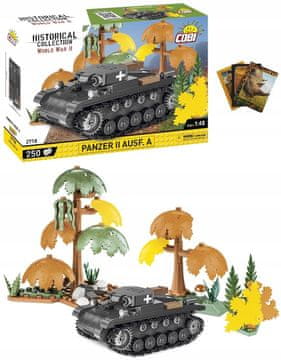 shumee COBI 2718 Zgodovinski tank PANZER II AUSF.A 250