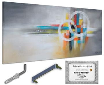 shumee Monica Mirafiori I 100 % ROČNO POSLIKANA I Slika Atrij 140x70cm | Ročno poslikana slika | Akrilna slika | Zelo velika akrilna slika I Moderna umetnost I Umetniške slike