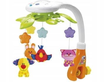 shumee SMILY GLASBENI VRTILJAK S PROJEKTORJEM ZA POSTELJO