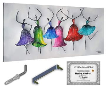 shumee Monica Mirafiori I 100 % ROČNO POSLIKANA I Slika Plesne kraljice 140x70cm | Ročno poslikana slika | Akrilna slika | Zelo velika akrilna slika I Moderna umetnost I Umetniške slike