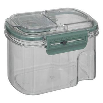 5Five® HERMETIČNA ŠKATLA Neo zelena ravna 0,6L DATUMSKI INDIKATOR