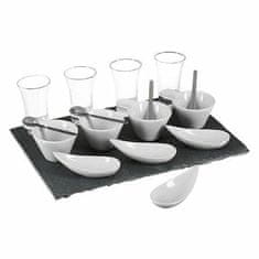 5Five® 17-delni set prigrizkov iz skrilavca in porcelana