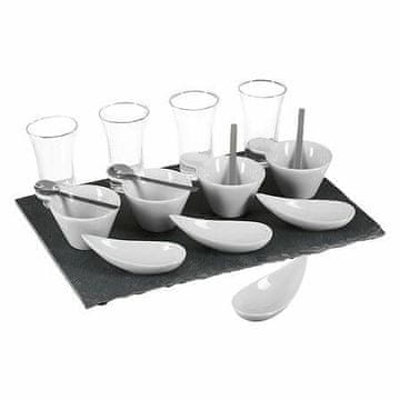 5Five® 17-delni set prigrizkov iz skrilavca in porcelana
