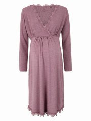 shumee Vijolična obleka za dojenje za nosečnice Bellybutton