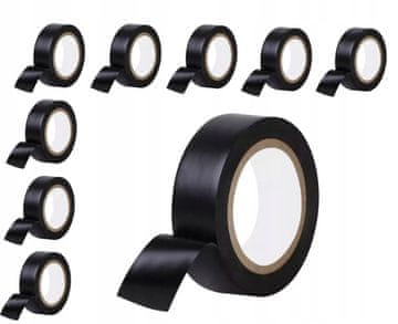 shumee 10 kosov PVC vodoodpornega črnega izolacijskega traku 100 m