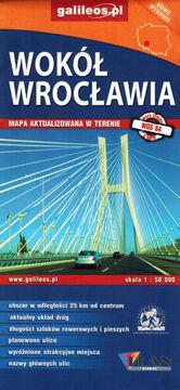 shumee Okolica Vroclava. Trzebnica, Oleśnica, Oława, Sobótka, Środa Śląska. Turistična karta. Galilej