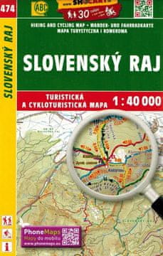 shumee Slovaški raj 1:40.000. Turistični zemljevid 474. Izdaja 2024. Shocart