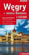 shumee Madžarska + območje Blatnega jezera. Cestni in turistični zemljevid. Demart