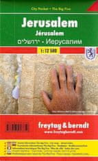 shumee Jeruzalem 1:12 500. Zemljevid / Laminiran načrt mesta. Freytag & Berndt