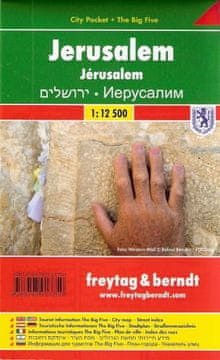 shumee Jeruzalem 1:12 500. Zemljevid / Laminiran načrt mesta. Freytag & Berndt