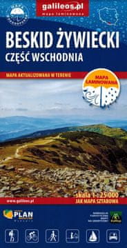 shumee Živiški Beskidi, vzhodni del. Plastificiran turistični zemljevid. Izdaja 2025. Galileos
