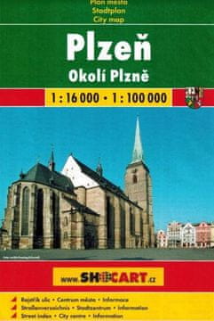 shumee Plzen in okolica / Plzen. Zemljevid mesta / Turistični zemljevid. Izdaja 2024. Shocart