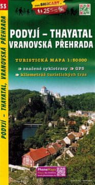 shumee Vranovská dam / Podyji - Thayatal, Vranovska prehrada. Turistična karta 53. Shocart