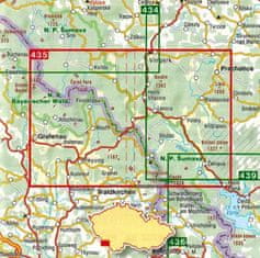 shumee Šumava / Sumava, Trojmezi, Plane. Turistična karta 435. Izd. 2023. Shocart