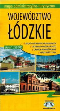 shumee Lodžsko vojvodstvo 1:250.000. Plastificiran administrativni in turistični zemljevid. BiK