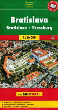 shumee Bratislava 1:16.000. Zemljevid / Mestni načrt. Objavljeno 2024. Shocart
