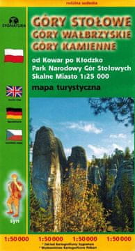 shumee Mizasto gorovje, gorovje Valbrzih, gorovje Kamienne 1:50.000. Turistični zemljevid. Referenčna številka