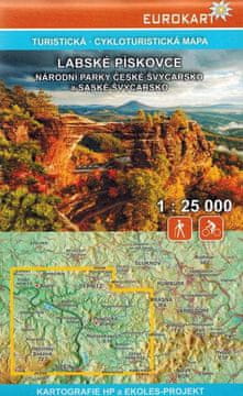 shumee Labske Piskovce / Labski peščenjak, Češka Švica. Turistični zemljevid. HP kartografija