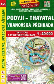 Shocart Vranovska dam, Znojmo in okolica / Podyji - Thayatal, Vranovska prehrada. Turistična karta 453. Shocart.