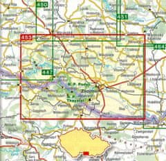 Shocart Vranovska dam, Znojmo in okolica / Podyji - Thayatal, Vranovska prehrada. Turistična karta 453. Shocart.