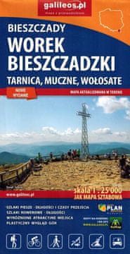 shumee Bieszczady - Worek Bieszczadzki 1:25.000. Turistična karta. Izdaja 2024/2025. Galilej