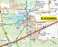 shumee Območje Częstochowa - zahodni del. Župnija Lubliniec. Gozdovi nad Górno Listwarto. Turistična karta. Galilej