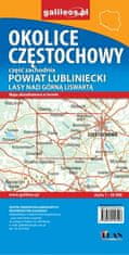 shumee Območje Częstochowa - zahodni del. Župnija Lubliniec. Gozdovi nad Górno Listwarto. Turistična karta. Galilej