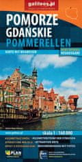 shumee Gdansk Pomorjansko / Pomerellen 1:160.000. Avtomobilski in turistični zemljevid. Galilej