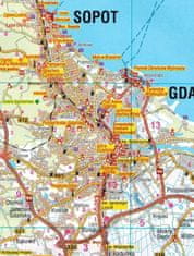 shumee Gdansk Pomorjansko / Pomerellen 1:160.000. Avtomobilski in turistični zemljevid. Galilej