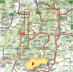 shumee Štiavnica in Kremnica. Turistična karta 482. Shocart