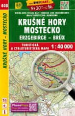 shumee Krušne gore, Rudogorje / Erzgebirge / Krušne Hory, Mostecko. Turistični zemljevid 408. Shocart